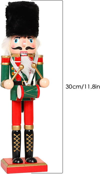 Nussknacker Weihnachtsschmuck, 30cm/11,8 Zoll Nussknacker Soldat Holz Nussknacker König Soldat Figur