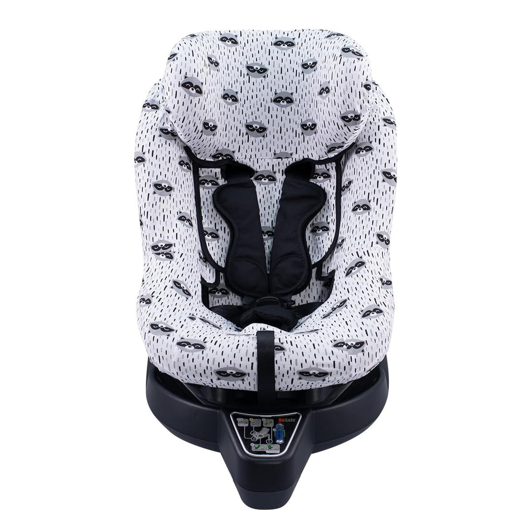 JYOKO Kids Autositzbezug aus Baumwolle, kompatibel mit Besafe Izi Turn B I-Size (Raccoon, Bezug) Rac