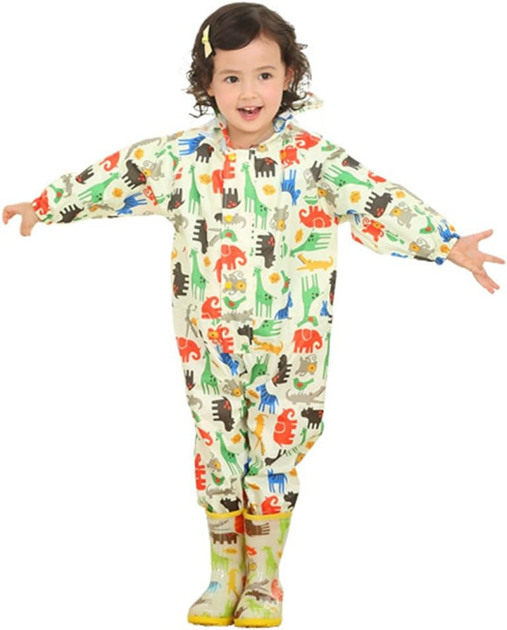 Regen Overall Kinder Unisex 100% Wasserdichter Regenanzug Kinder Regenoverall Jungen Mädchen Leichte