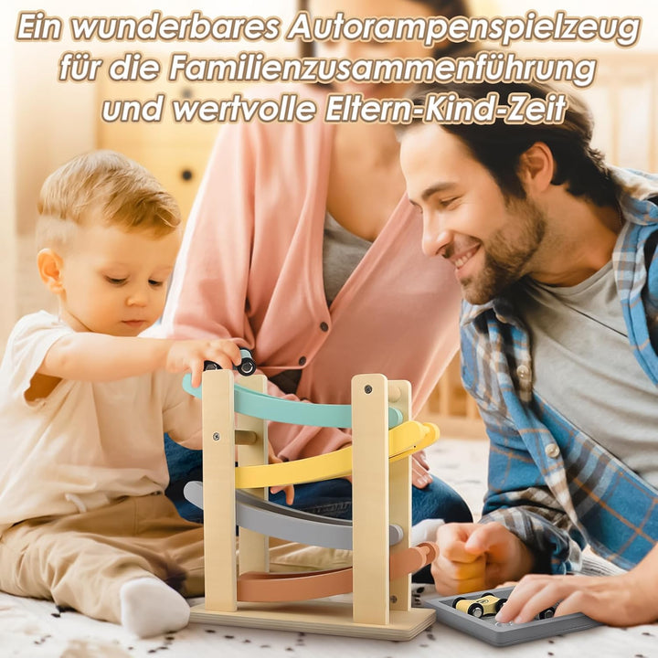 Vanplay Montessori Spielzeug ab 1 Jahr Auto Spielzeug Kugelbahn Holz ab 1 2 Jahr Holzspielzeug Gesch