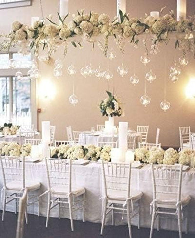 Nuptio 12 Stücke 8cm Hängen Glaskugel Teelicht Kerzenhalter Paket Aktualisiert Hause Hochzeit Mittel