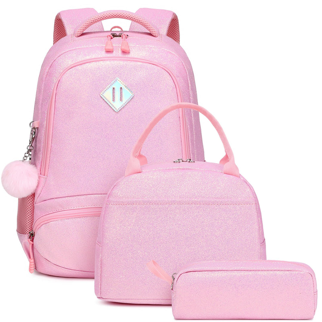 Kimwadalh Glitzer Kinerrucksack Mädchen Schultaschen Kinder Rucksack Schultaschen Set Bunte Schulruc