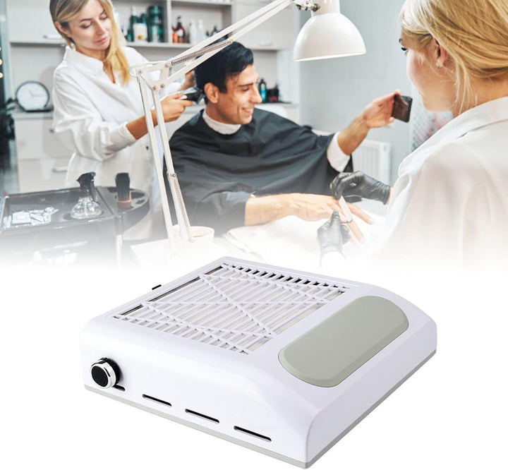 80W Profi Staubabsaugung für Nägel, Weiss Nagelstaubsauger Absaugung Nägel mit Wiederverwendbarem Fi