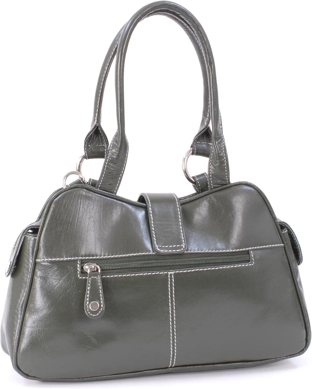 Catwalk Collection Handbags - Damen Leder Henkeltasche - Umhängetasche/Handtasche Mittelgross - Vers