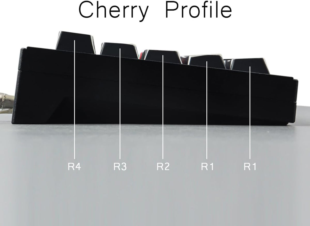 Sunzit PBT Custom Keycaps 128 Tasten Cherry Profil Dye-Sub Sketch Schwarz Tastenkappen Set Durchschi
