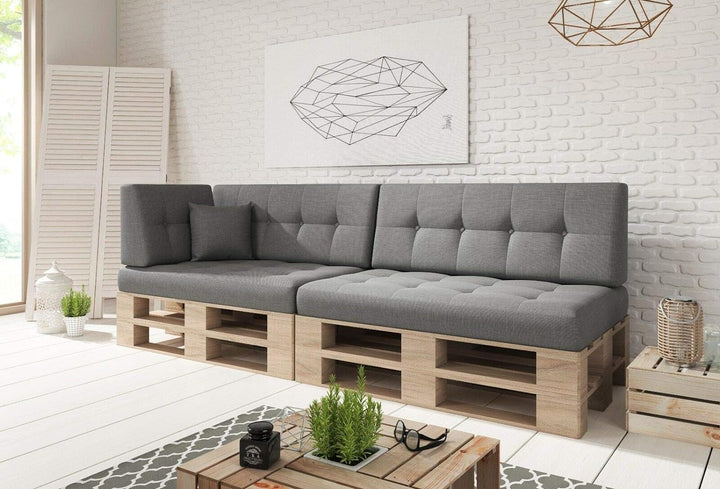 sunnypillow Palettenkissen Palettenauflage Palettenpolster Palettensofa Sitzkissen Rückenlehne geste