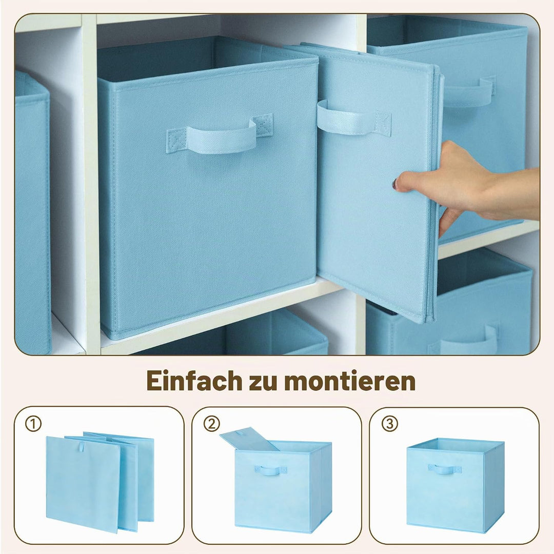 GRANNY SAYS Aufbewahrungswürfel Stoff, 6 Stück Aufbewahrungsboxen für Würfelregal, Regalkörbe 27 x 2