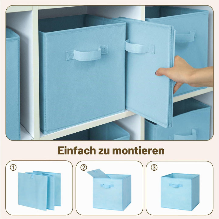 GRANNY SAYS Aufbewahrungswürfel Stoff, 6 Stück Aufbewahrungsboxen für Würfelregal, Regalkörbe 27 x 2