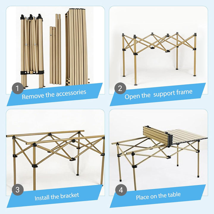 Campingtisch Klappbar, Klapptisch Camping, Campingtisch Faltbar mit Tasche für Picknick Kochen Wande