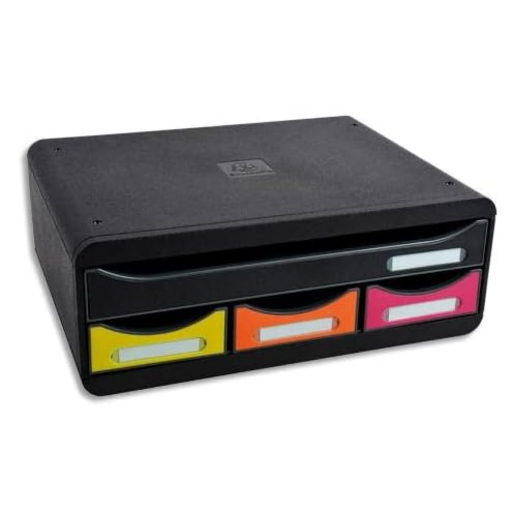 Exacompta 319798D Toolbox Iderama mit 4 Schubladen aus Recycling-Kunststoff zur Aufbewahrung kleiner