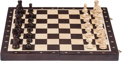 Square - Pro Schach Nr 4 WENGE - Schachspiel aus Holz - Schachbrett & Staunton 4