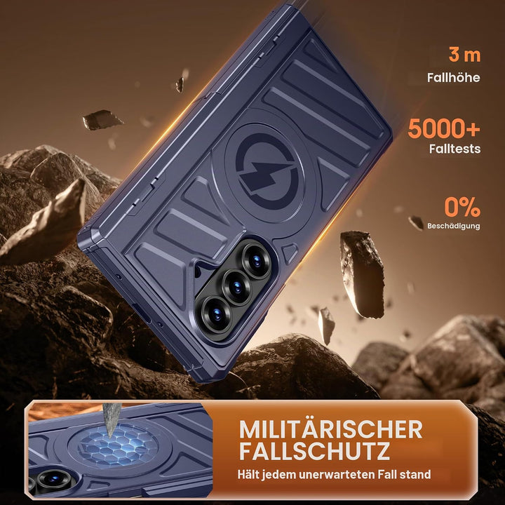 spoovcto für Samsung Galaxy Z Fold 7 Hülle: Dualer Ständer Horizontal/Vertikal, Militärstandard Scha