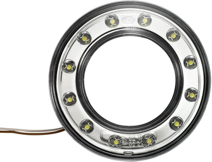 HELLA - Positionsleuchte - LED - 12V - Einbau/Schraubanschluss - Lichtscheibenfarbe: glasklar - Kabe