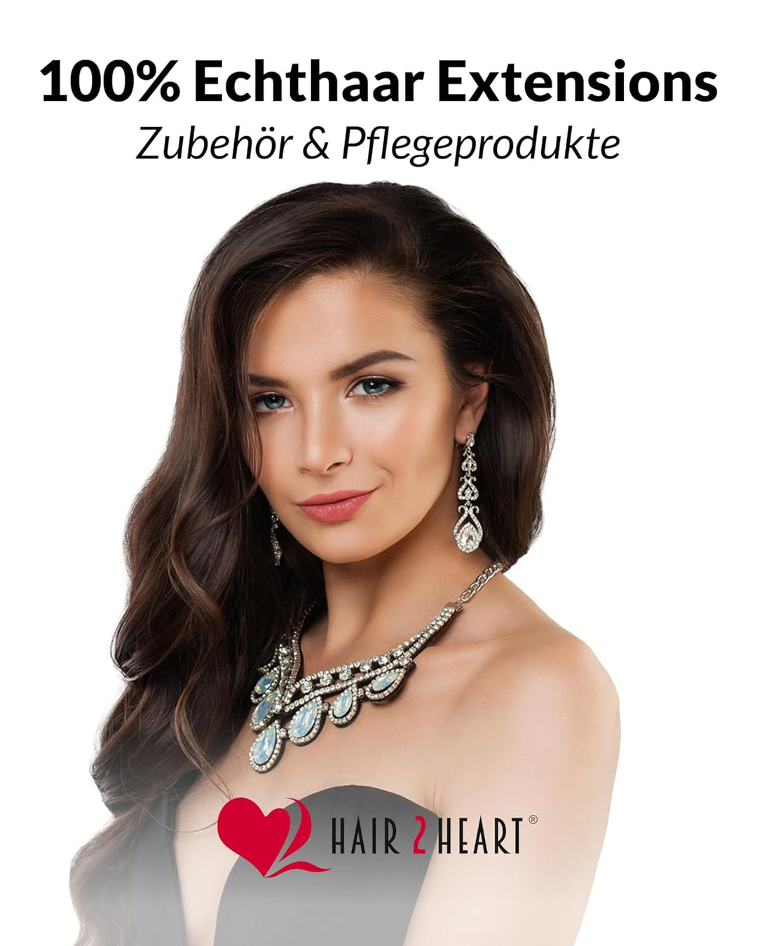 hair2heart Extensions Echthaar Bondings glatt - 100 Strähnen 0.5g 60cm 6/3 dunkelblond gold #4 Braun