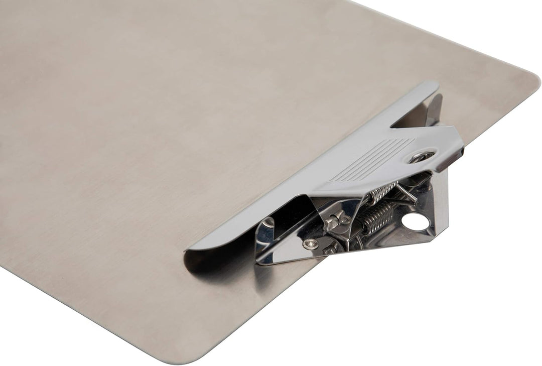 Maul Schreibplatte A4 MAULsteel Edelstahl, Hochformat, A4, Grösse 33 x 22, Klemmweite 2 cm, 2356495