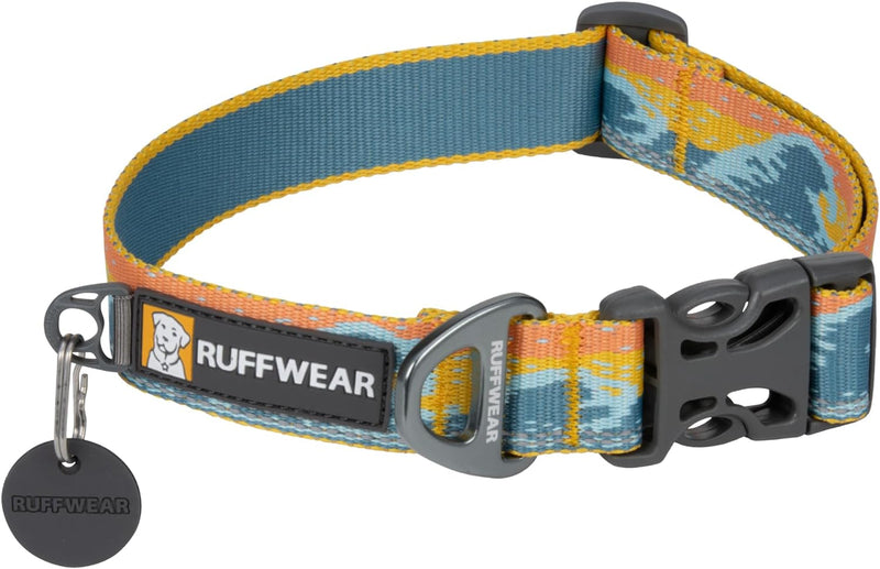 RUFFWEAR Crag Dog Collar, Small Dog Collar with Aluminium V-Ring, Adjustable Length Pet Dog Collar,