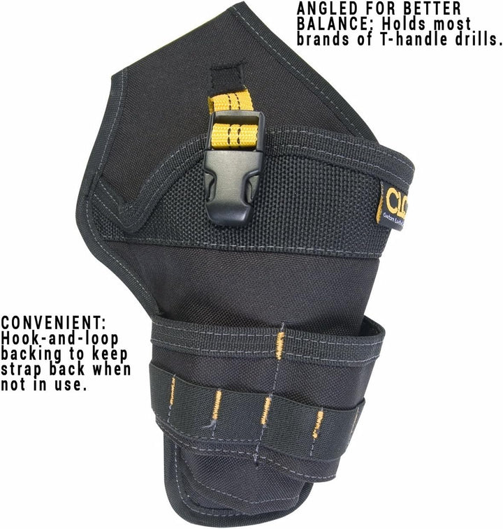 Deluxe Akku-Bohrmaschinen-Holster, Schwarz (18,4 x 4,4 x 31,8 cm), Schwarz