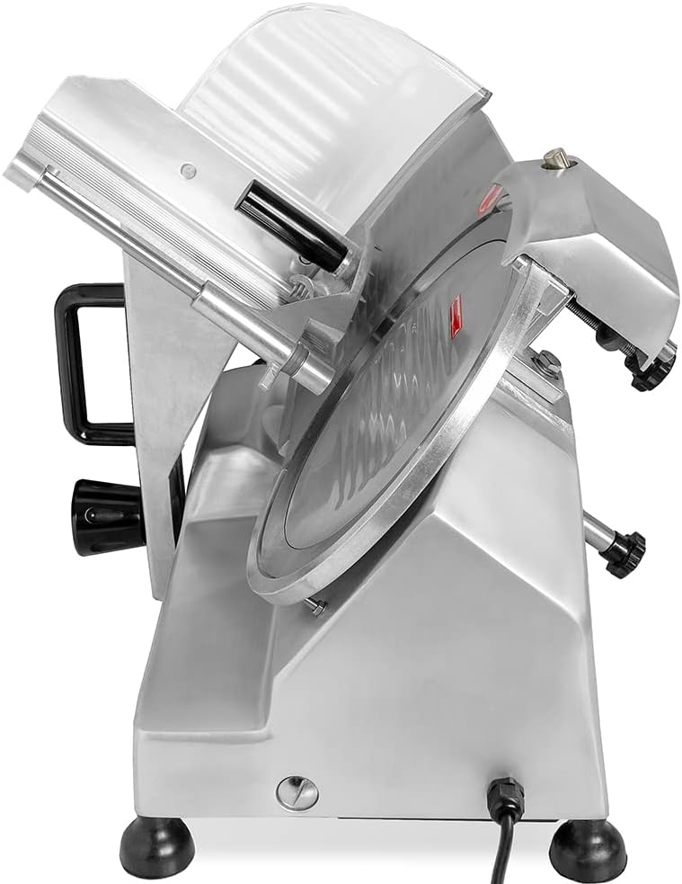 Fleisch Allesschneider | 25cm | Klingen Aufschnittmaschine | Wurstschneidemaschine mit einstellbare