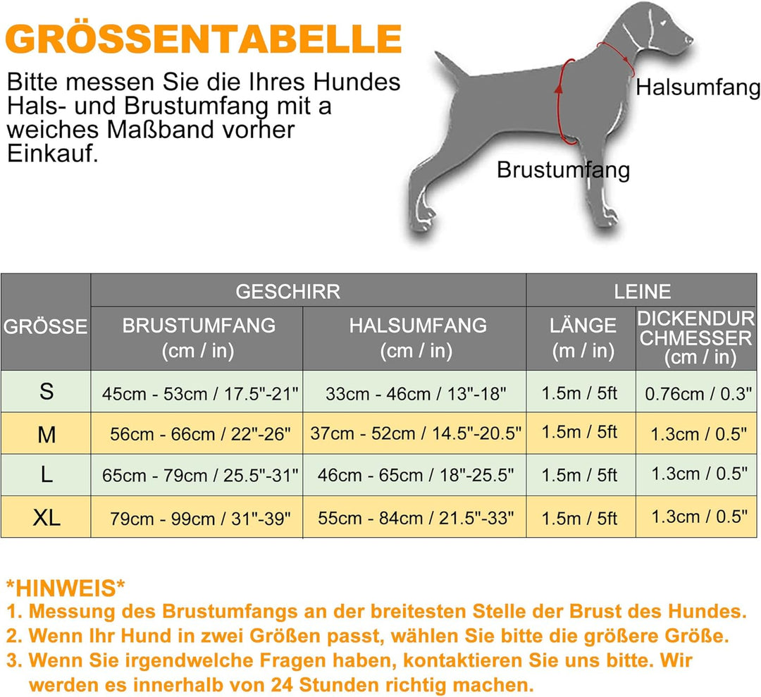 haapaw Hundegeschirr ohne Zug, einstellbar, reflektierend, Oxford, einfache Kontrolle, mittelgrosses