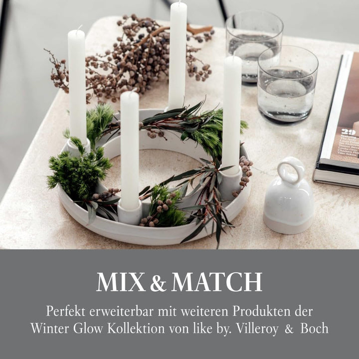 like. by Villeroy & Boch Winter Glow Tischglocke, 6,5x6,5x10 cm, Tischglocke