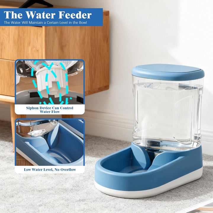 Frutilexia2 Stück 3.8 L Automatischer Futterspender, Futterspender und Wasserspender für Hunde, Katz