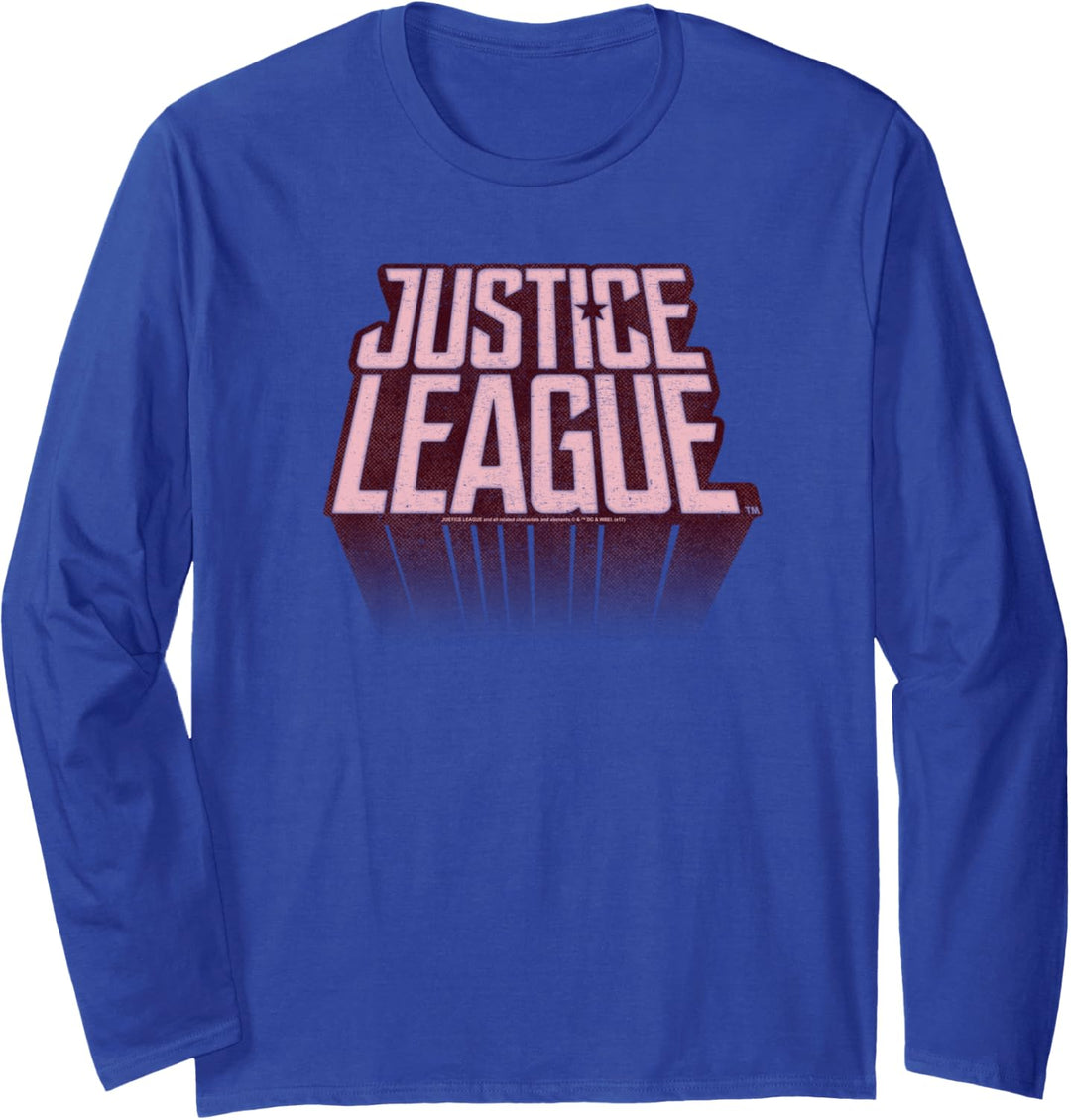 Justice League Movie Logo Distressed Langarmshirt
