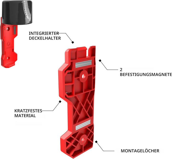 EZRED Magnetischer Sprühdosenhalter, 3 Stück, flexibel, nicht beschädigender Polymer-Deckelhalter, R