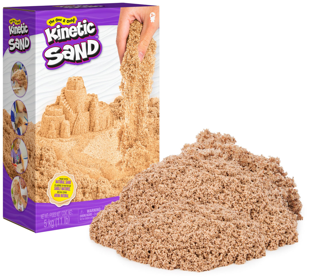 Kinetic Sand 5 kg - Original magischer kinetischer Sand aus Schweden, naturbraun, bekannt aus Kinder