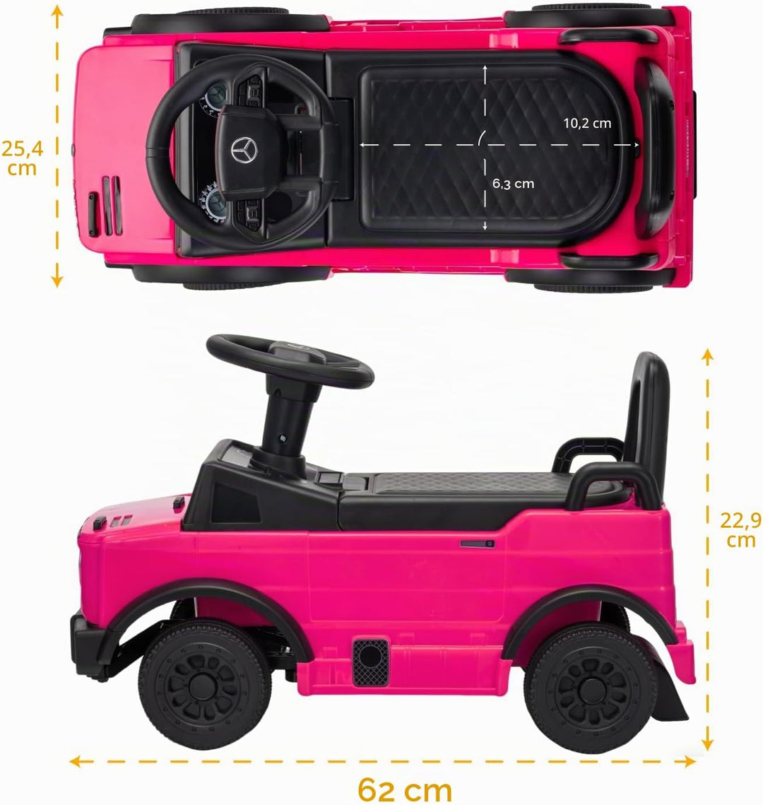 TCARAIWEN Kinder Rutschauto Mercedes-Benz Unimog Lizenz, Fuss-zu-Boden Rutscher für Kleinkinder 1-2