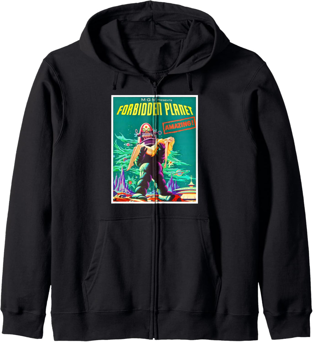 Robot Sci Fi Horror Retro Space Age Science Fiction Kapuzenjacke