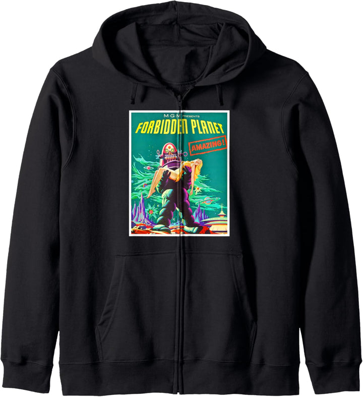 Robot Sci Fi Horror Retro Space Age Science Fiction Kapuzenjacke