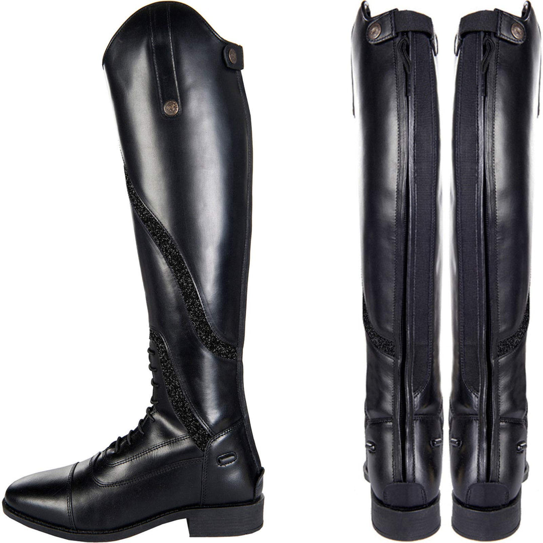 HKM Erwachsene 9110 Reitstiefel Gijón, Kurz/Standardweite, Lederreitstiefel, Unisex Hose, 9100 schwa