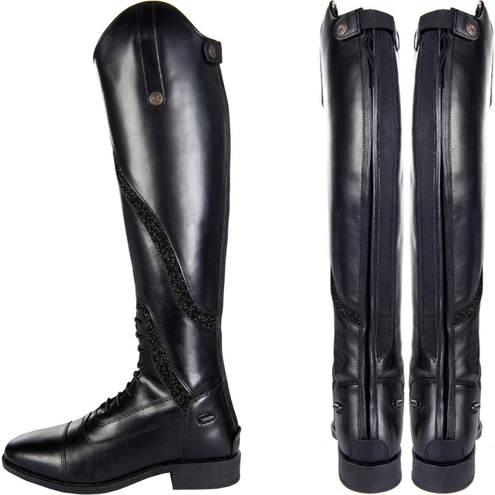 HKM Erwachsene 9110 Reitstiefel Gijón, Kurz/Standardweite, Lederreitstiefel, Unisex Hose, 9100 schwa