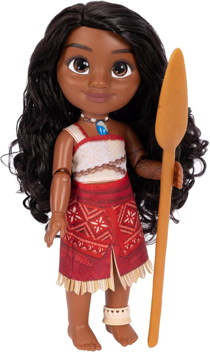 Disney Vaiana 2 Sängerin Vaiana 35 cm Puppe mit Ruder, Offiziell Jakks Pacific, Beinhaltet EIN leuch