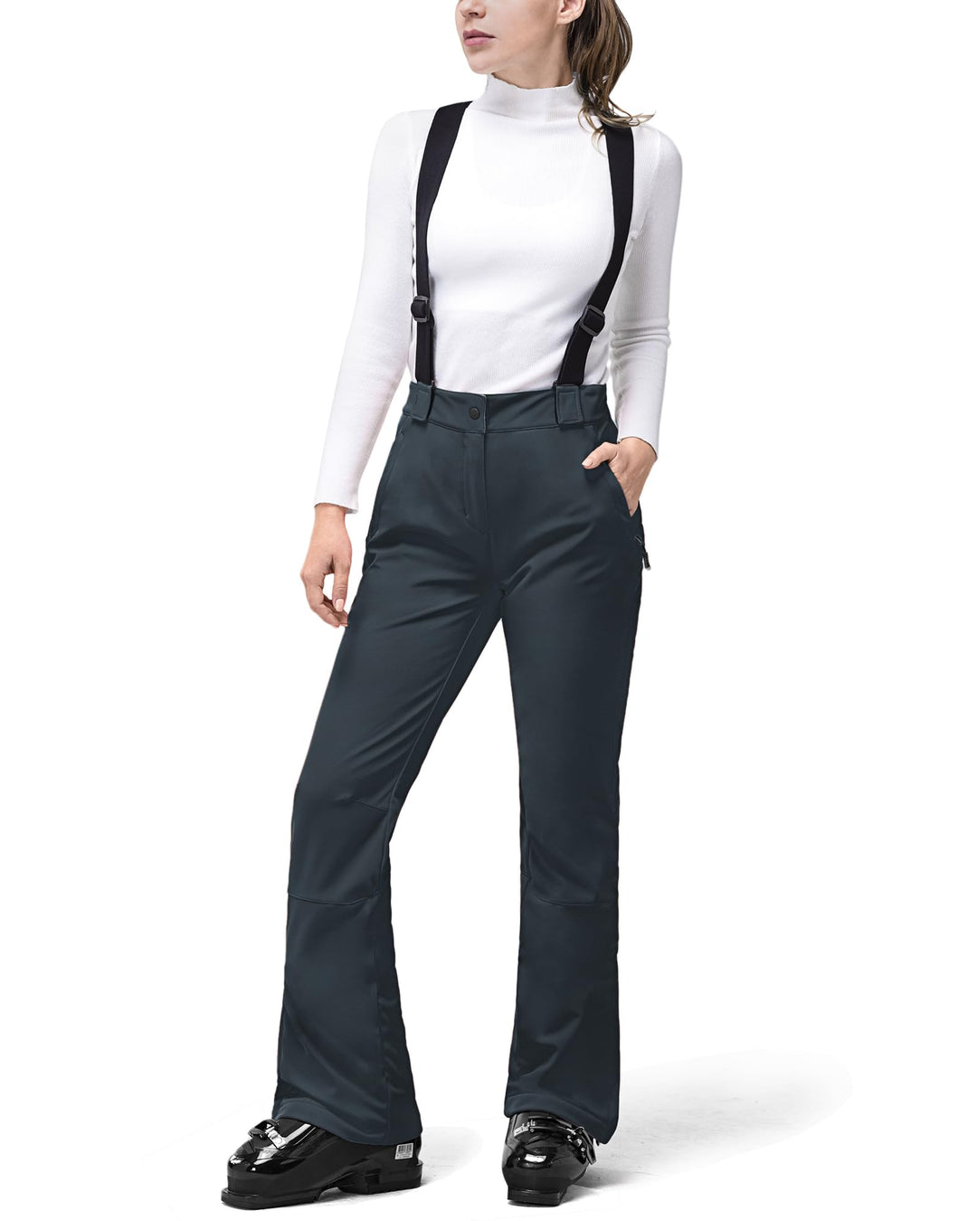 33,000ft Damen Skihose Hosenträgerhose Outdoorhose Wasserdicht Winddichte Softshellhose Warme Gefütt