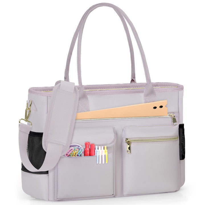 RAINSMORE Lehrertasche Damen Gross Laptoptasche 15.6 Zoll Arbeitstasche mit Isolierter Tasche Uni Kr