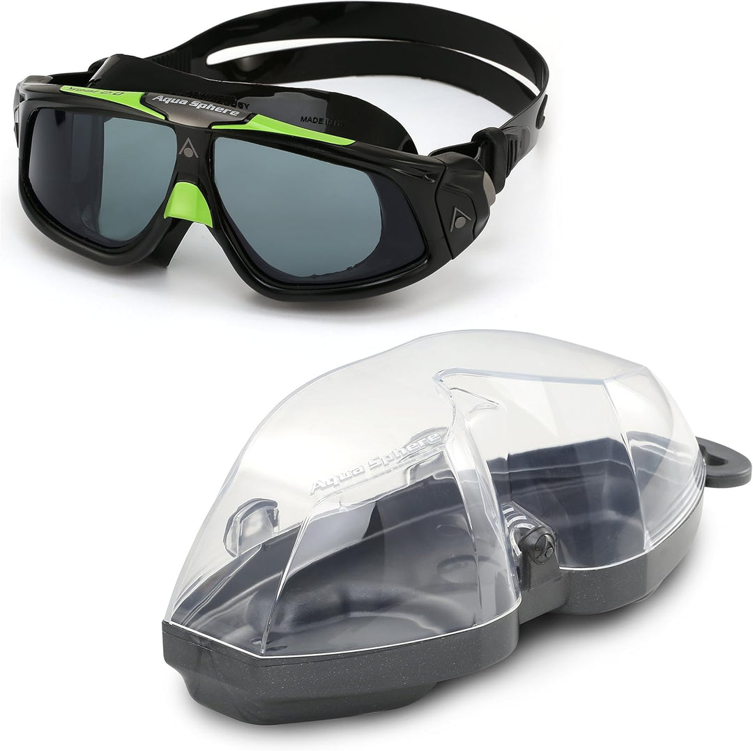 Aquasphere Unisex Seal 2.0 Schwimmbrille Schwarz Grün, Schwarz Grün