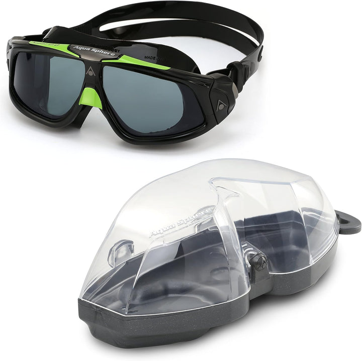 Aquasphere Unisex Seal 2.0 Schwimmbrille Schwarz Grün, Schwarz Grün