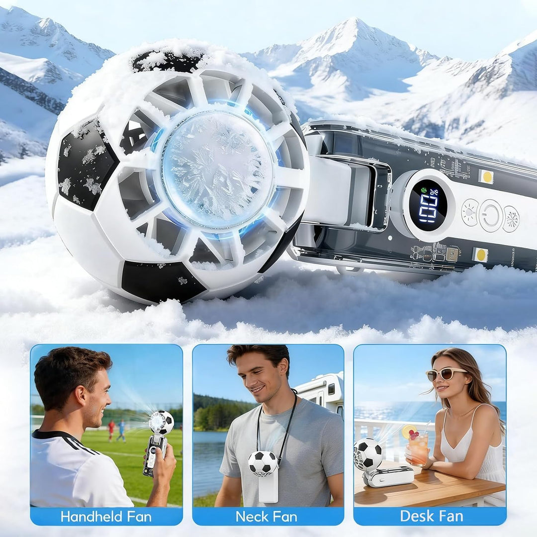 Handventilator, Tragbarer Mini Ventilator mit Wassernebel, USB Aufladbarer Mini Lüfter Elektrischer