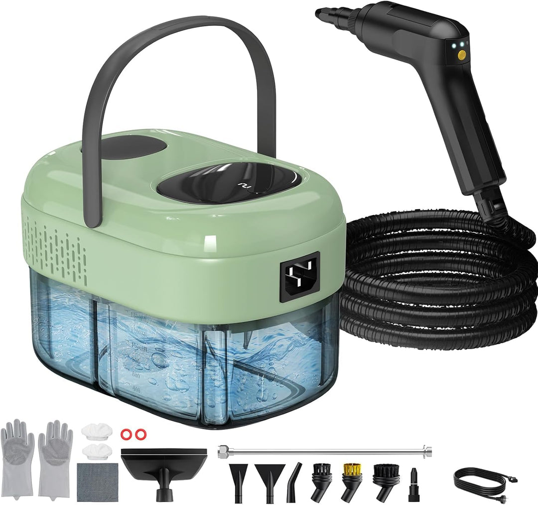 2500W Profi Dampfreiniger Handgerät (1, Grün) Grün 1, Grün 1