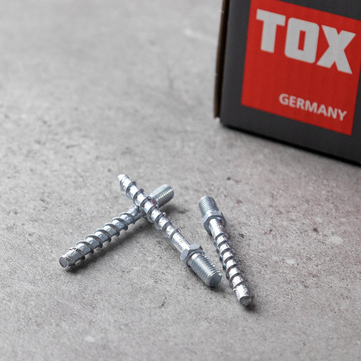TOX Schraubanker Sumo Max 1 AG 6x55 mm, mit Anschlussgewinde M8, Stahl verzinkt, bauaufsichtlich zug