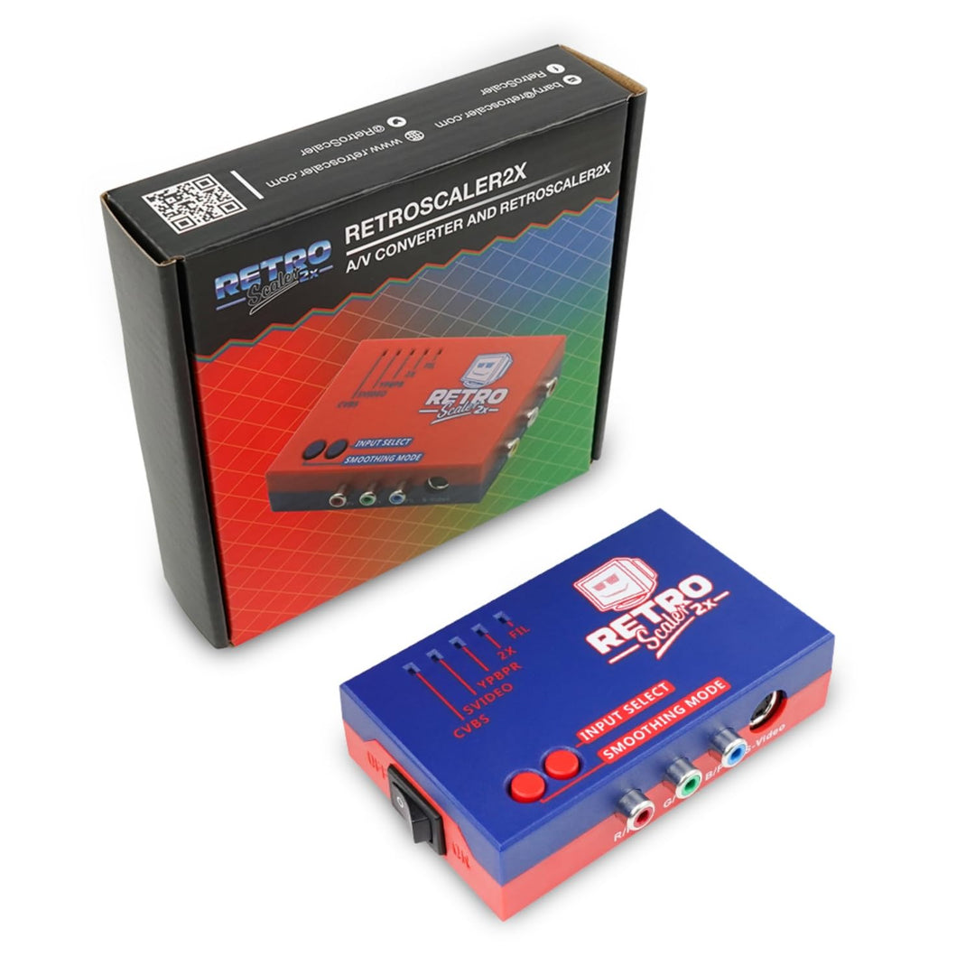 BITFUNX RetroScaler A/V zu HDMI Konverter für Retro-Spielekonsole - Unterstützt 2X Line Doubler und