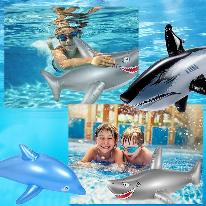 Hai Aufblasbares Spielzeug Shark Aufblasbares Spielzeug Schwimmbad für Sommer Schwimmbad Hawaii Deko