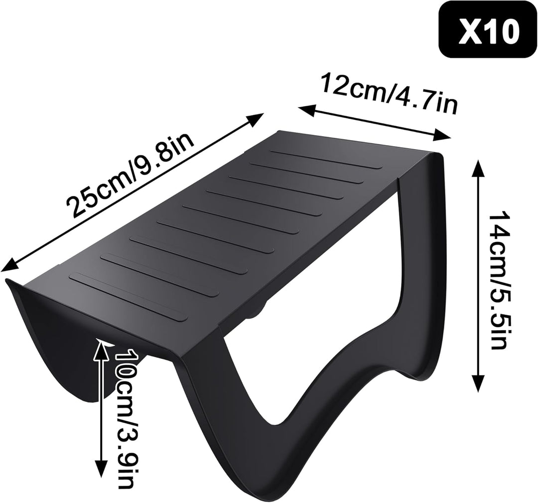 10 Stück Doppelschicht Schuhhalter Schuhorganizer 25x14,5x14cm Schuhschlitze Platzsparend rutschfest