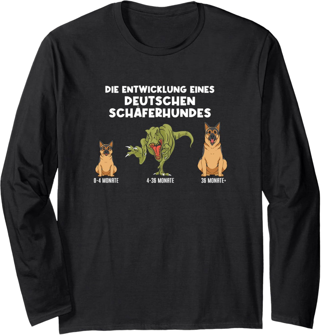 Entwicklung Deutscher Schäferhund |Evolution German Shepherd Langarmshirt