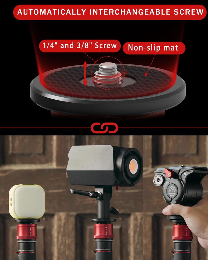 IFOOTAGE Einbeinstativ für Kamera, 180,3 cm, Cobra 3 A180F, schnell verstellbares Einbeinstativ mit