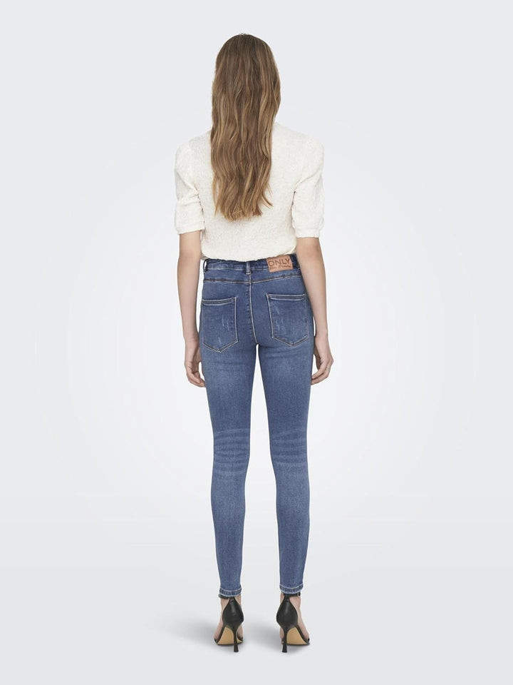 ONLY Female Skinny Jeans ONLMila Life HW Ankle Skinny Fit Jeans 29W / 30L Blau (Medium Blue Denim),
