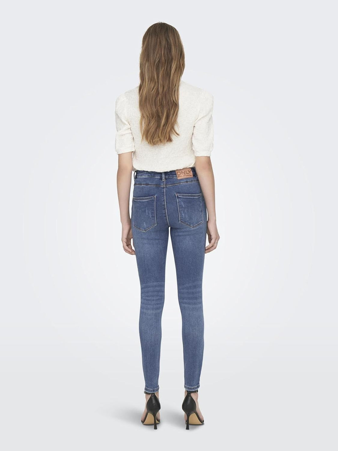 ONLY Female Skinny Jeans ONLMila Life HW Ankle Skinny Fit Jeans 25W / 30L Blau (Medium Blue Denim),
