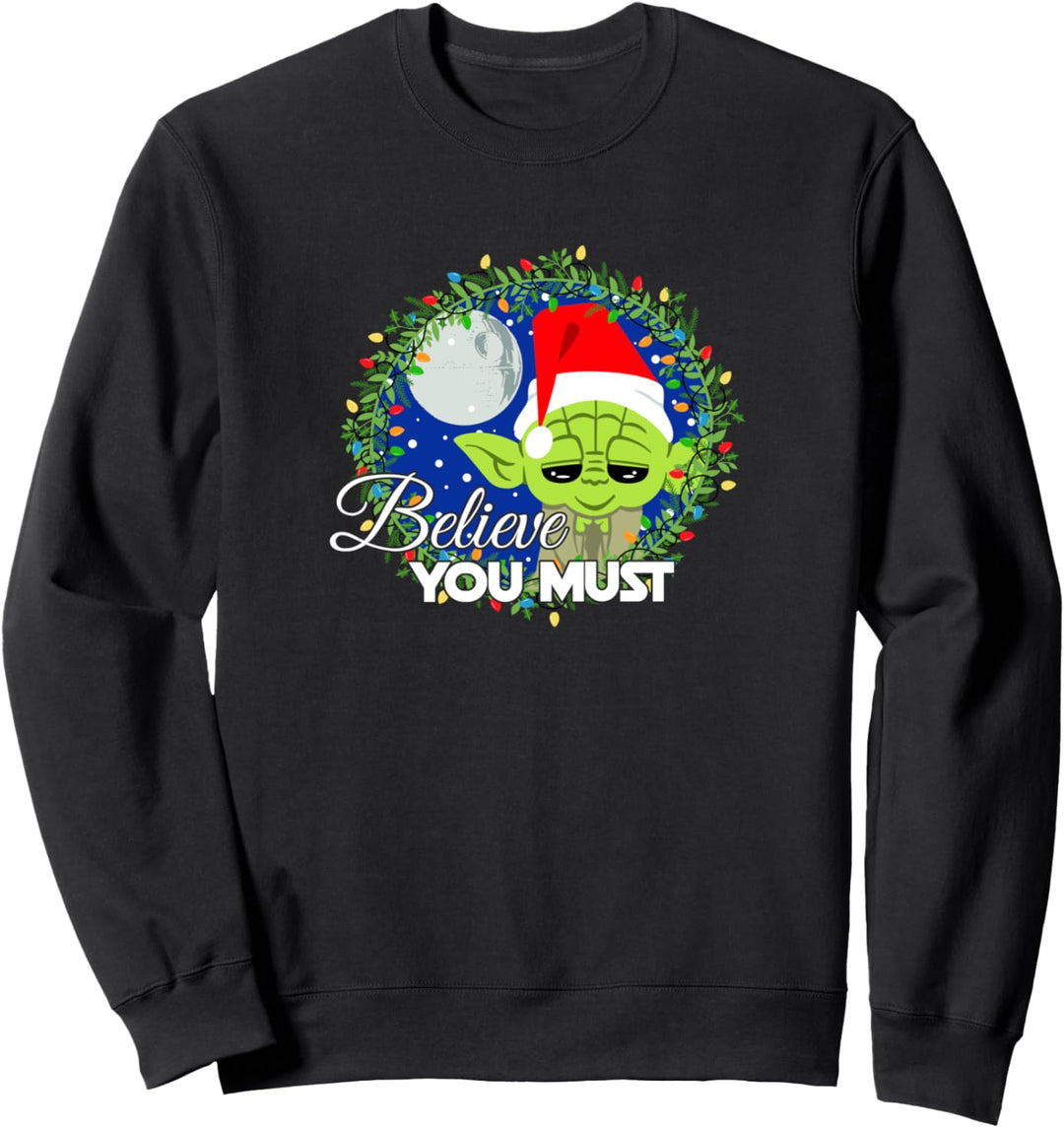Star Wars Yoda Santa Believe You Must Weihnachten Reef Sweatshirt