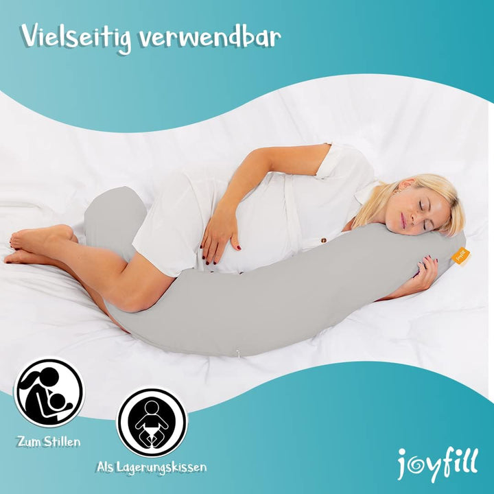 joyfill® Stillkissen Mikroperlen 190cm I Schwangerschaftskissen - Made in Germany I Ideal zum Schlaf
